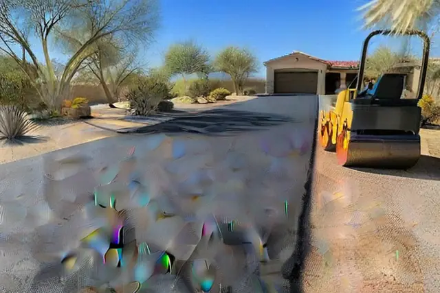 New asphalt construction in Scottsdale, AZ